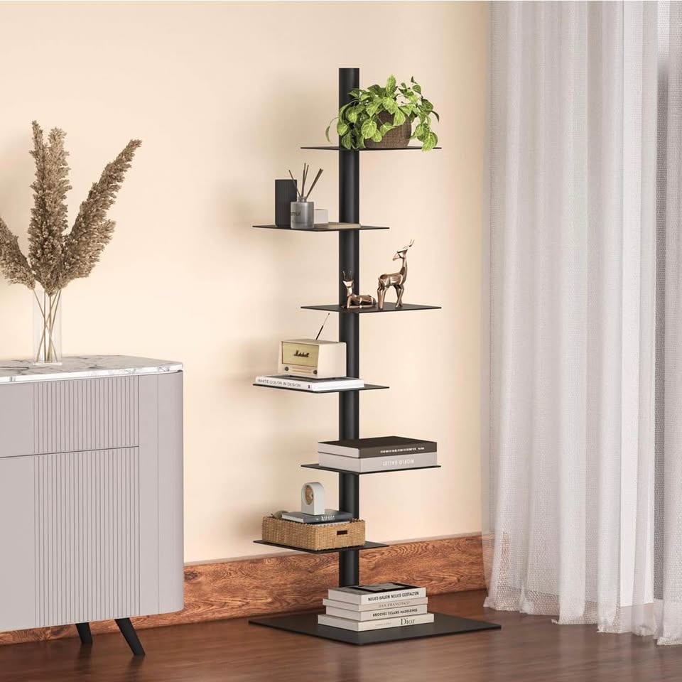Modern 6-Tier Display Shelf - Slim Space Saving Design