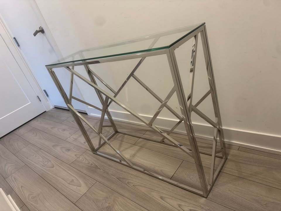 Like new coffee table + console table set - photo 4