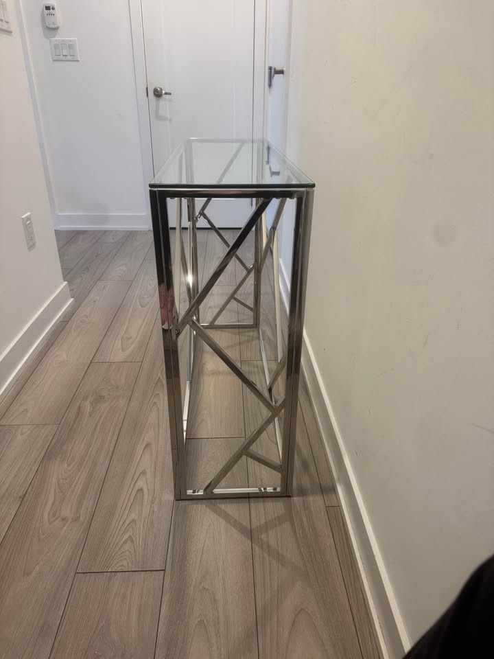Like new coffee table + console table set - photo 5