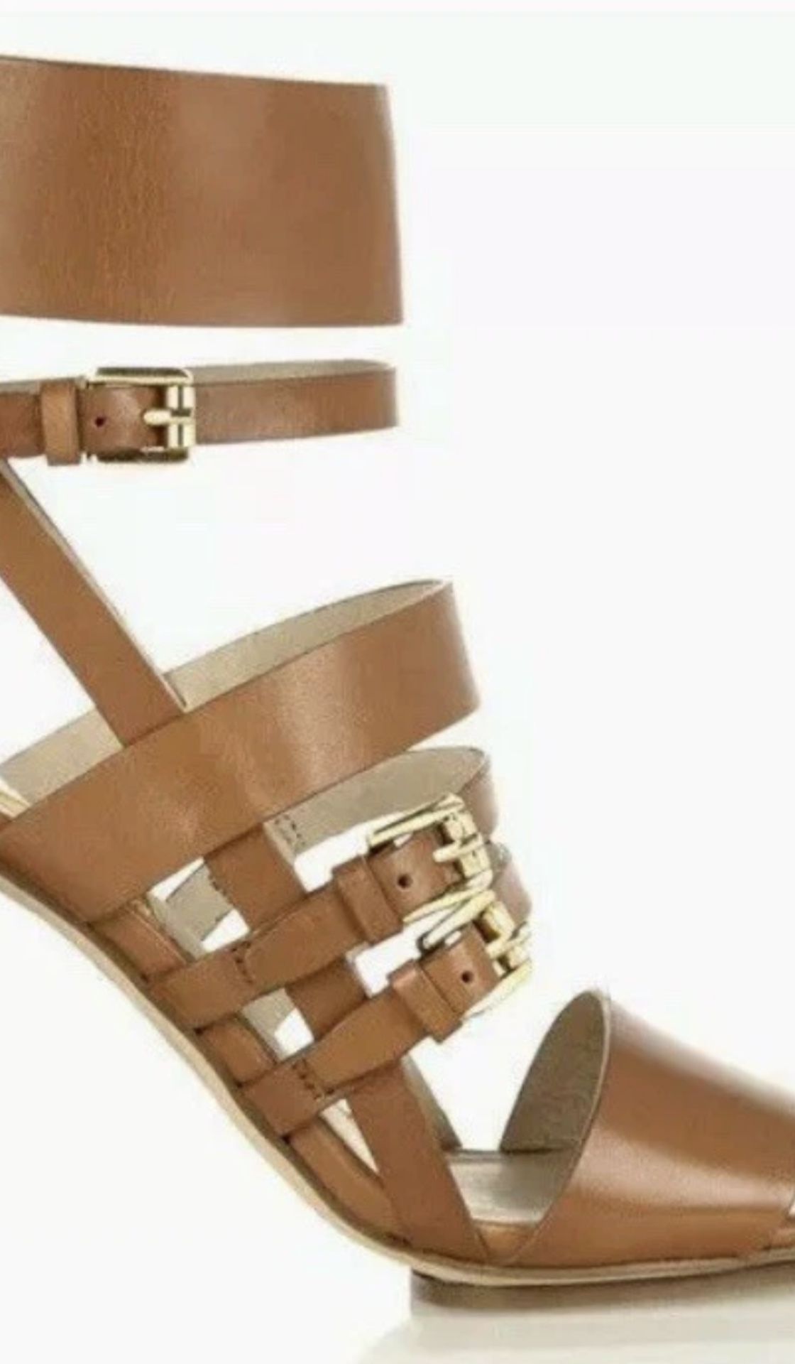Michael Kors Leather Gladiator Block Heel Sandals - Size 10M - photo 4