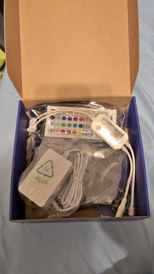 5m LED Strip Lights with Remote & Power Adapter