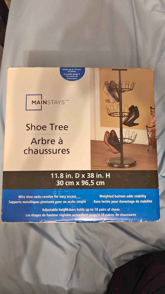 NEW Open Box | Mainstays Revolving Shoe Tree (18 Pairs)