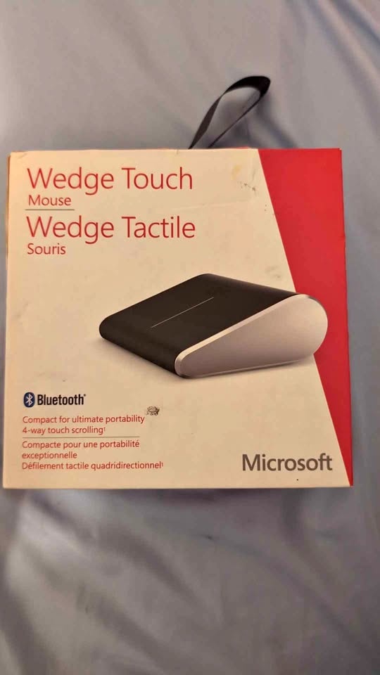 Microsoft Wedge Touch Mouse - New (Open Box) - Ultra-Portable Bl