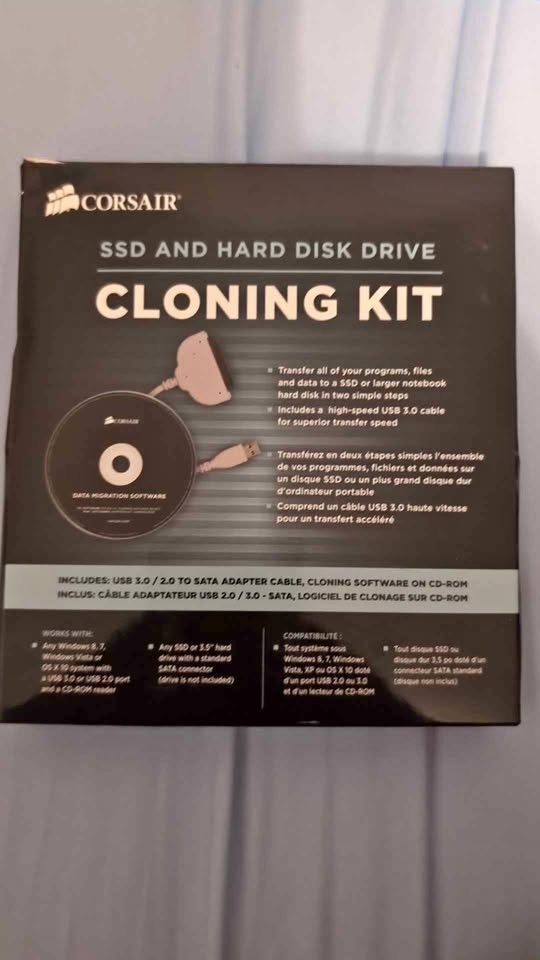 Corsair SSD & HDD Cloning Kit - Used Once - Open Box