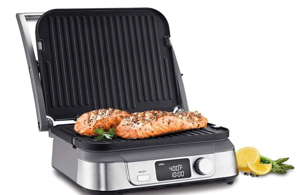 New Cuisinart Electric Griddler, 5-in-1 Functions, LCD Display