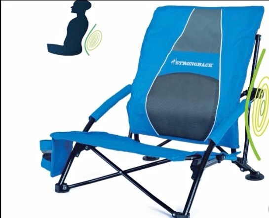 New STRONGBACK Low Gravity Recliner Beach Chair - Heavy Duty