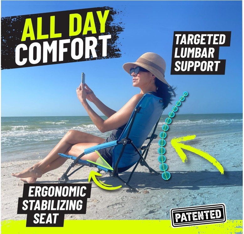 New STRONGBACK Low Gravity Recliner Beach Chair - Heavy Duty - photo 3