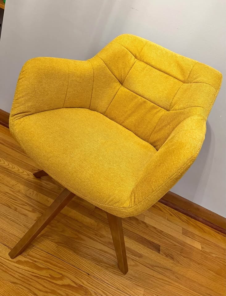 Yellow Swivel Chair Brand New