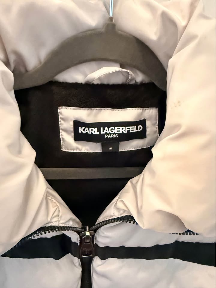 Karl Lagerfeld Paris light grey puffer jacket M - photo 2