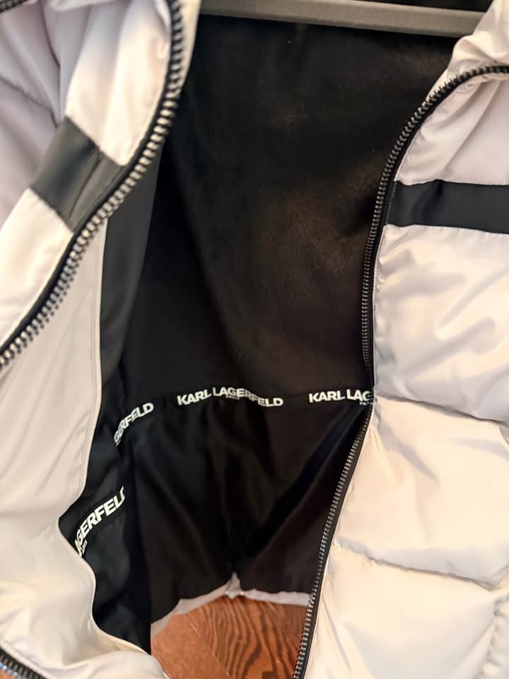 Karl Lagerfeld Paris light grey puffer jacket M - photo 5