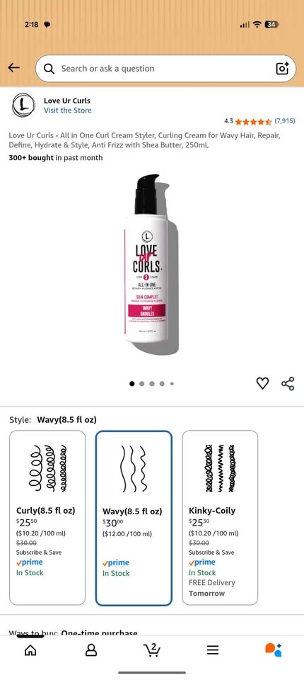 Love ur Curls Hair Cream - wavy - photo 2