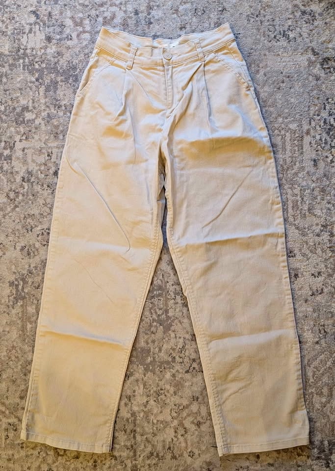 Oak + Fort Oatmeal/Cream Denim - Size 0