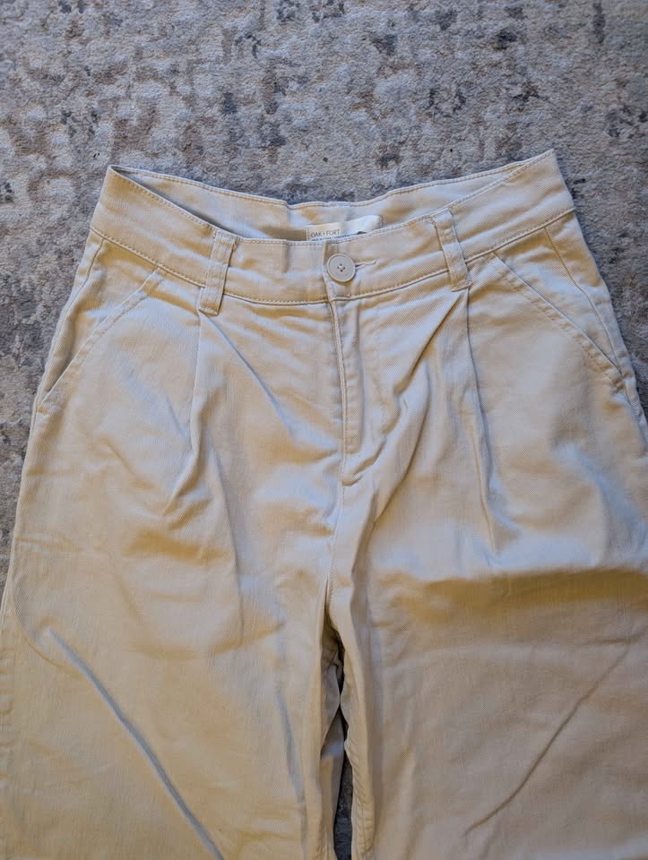 Oak + Fort Oatmeal/Cream Denim - Size 0 - photo 2