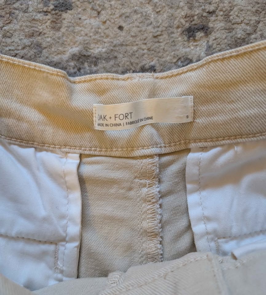 Oak + Fort Oatmeal/Cream Denim - Size 0 - photo 4