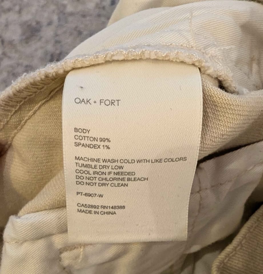 Oak + Fort Oatmeal/Cream Denim - Size 0 - photo 5