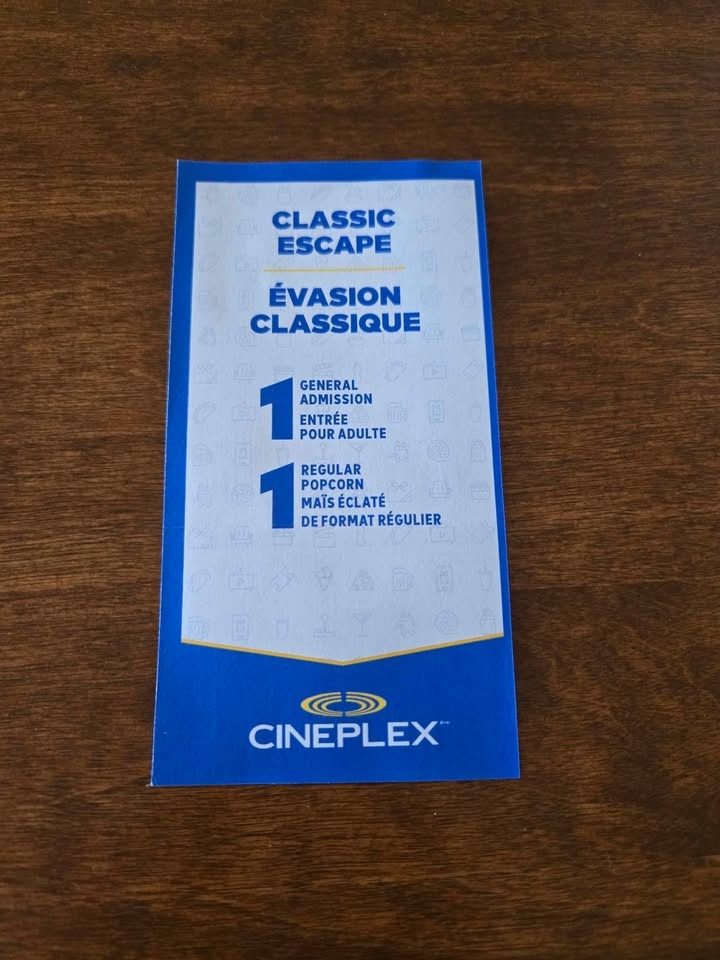 10 Pack Cineplex Odeon Classic Escape Theater Passes - photo 2