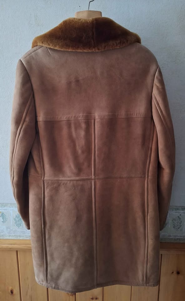 Vintage Men's Tan Brown Sheepskin Shearling Coat - Medium - photo 2