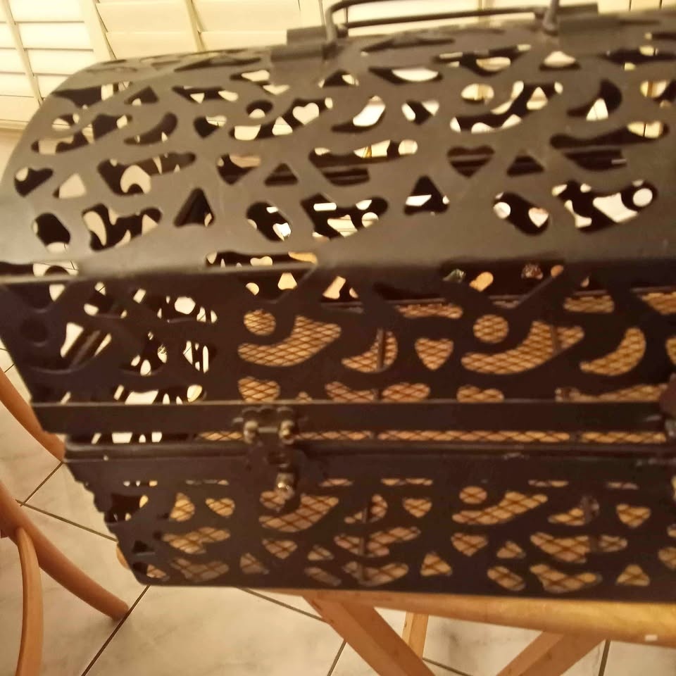 Vintage Hinged Iron Chest