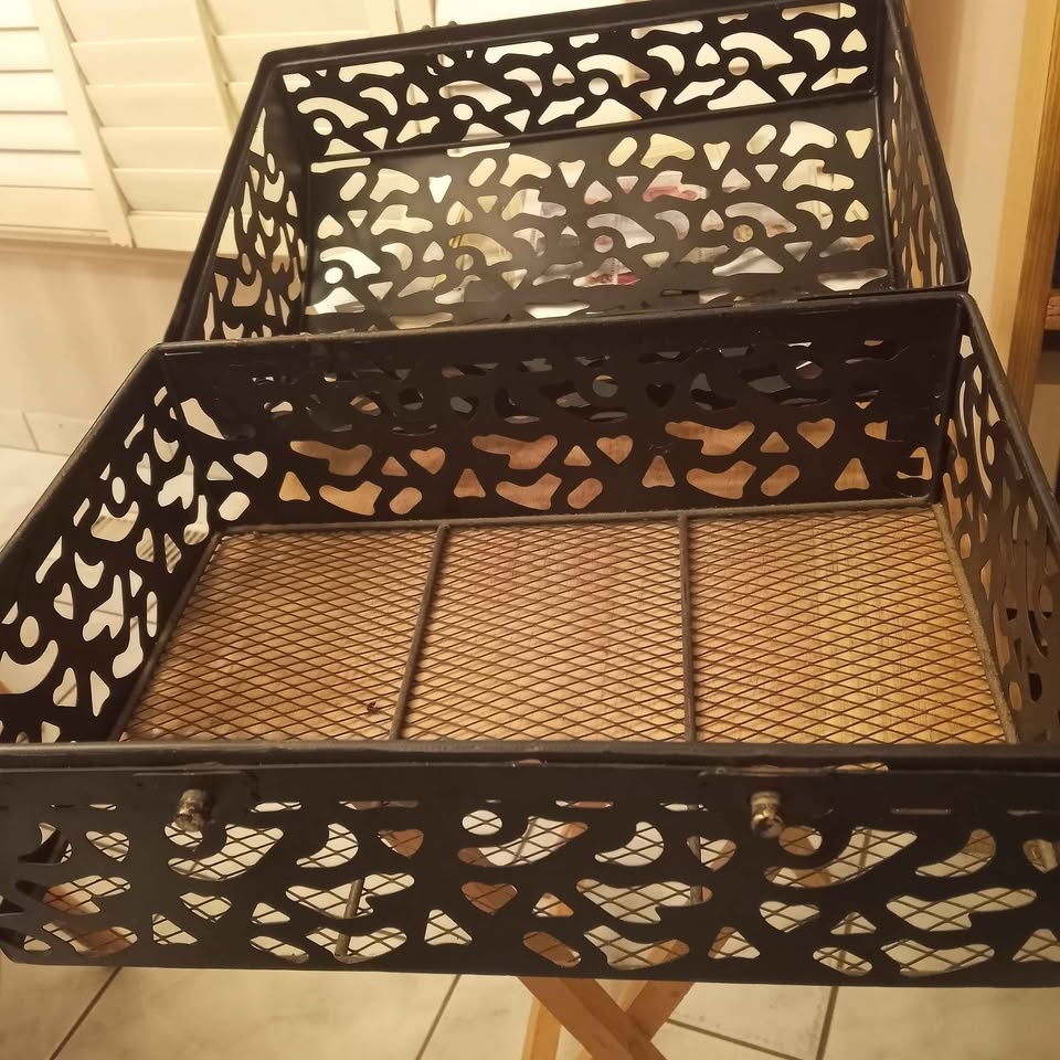 Vintage Hinged Iron Chest - photo 2