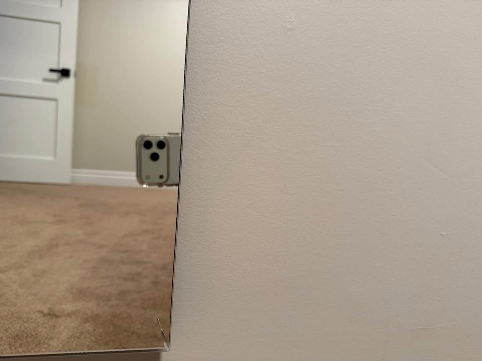 Wall frameless Mirror PICK UP IN UXBRIDGE - photo 3