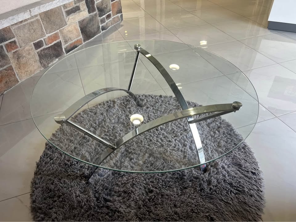 Round Glass Coffee Table - 39" - photo 2