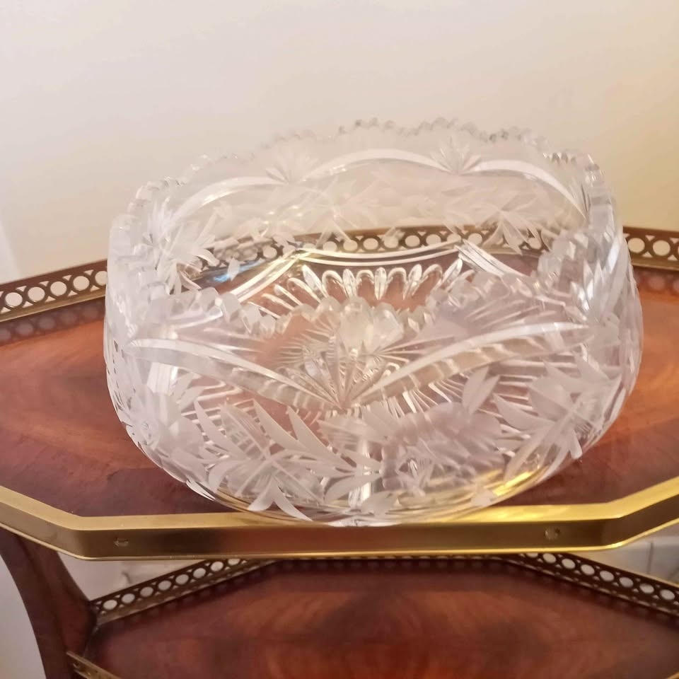 Vintage Large Crystal Bowl