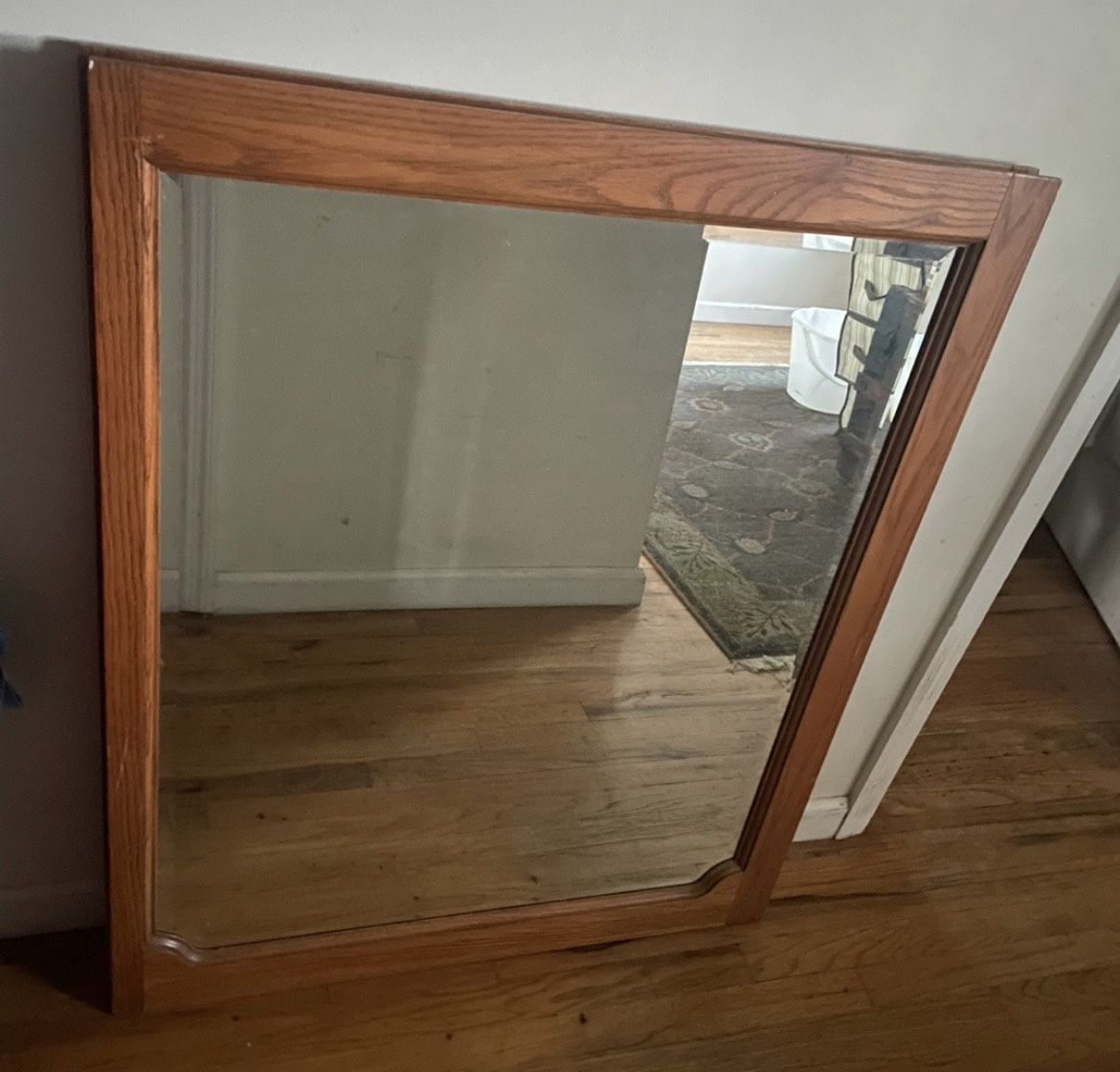 Two Wooden Framed Mirrors (Great Condition)