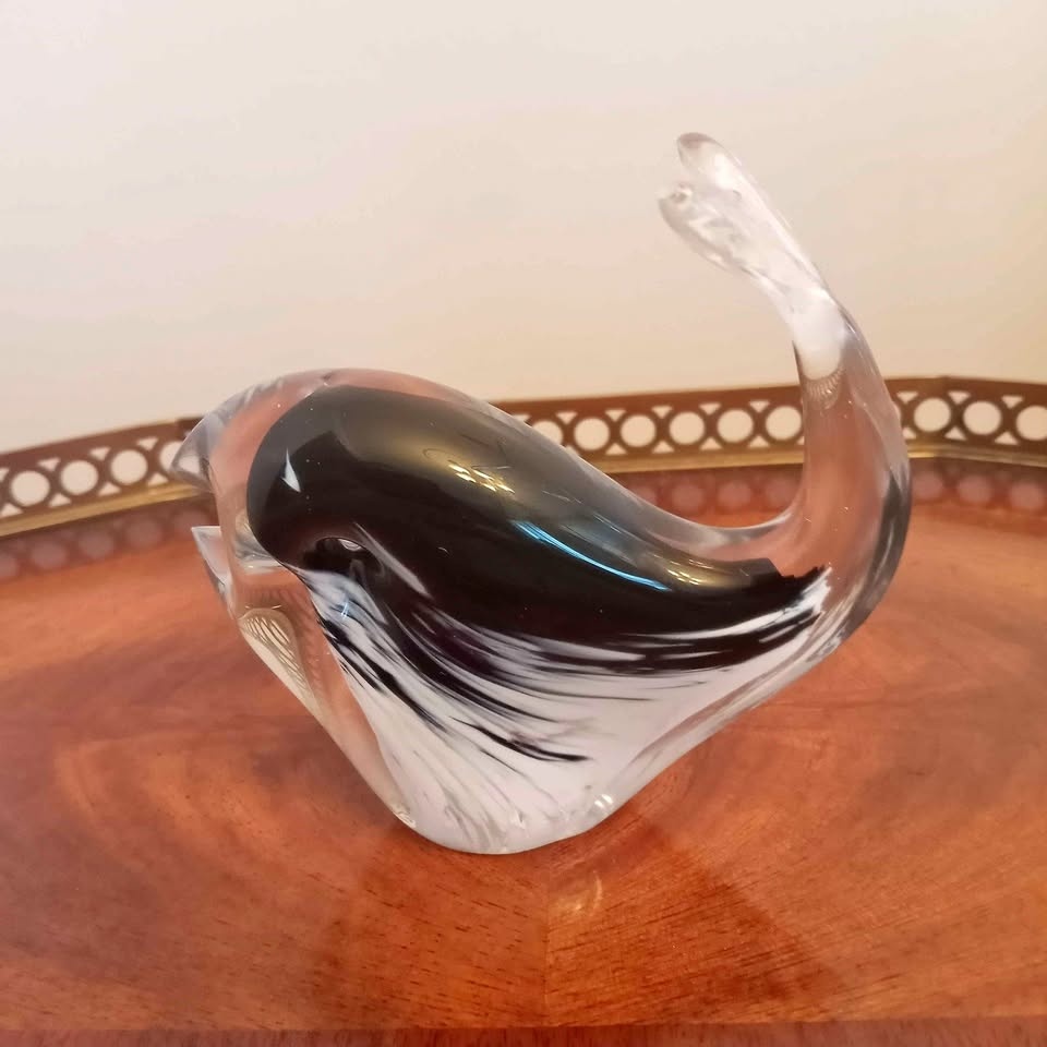 Vintage Glass Whale -Noslo 1988