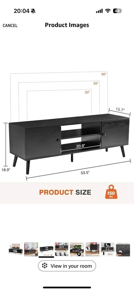 Sweetcrispy TV Stand for 55-60 Inch TVs