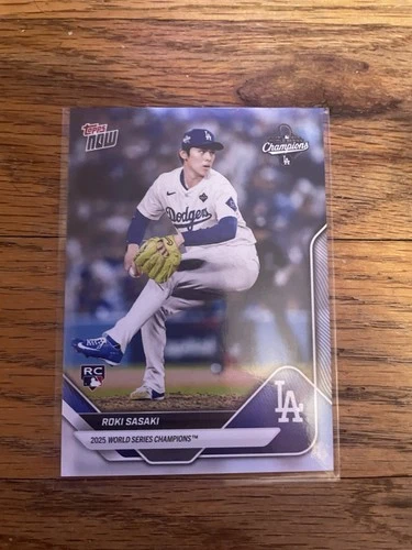 Topps 2025 Now Roki Sasaki #137 Dodgers World Series RC