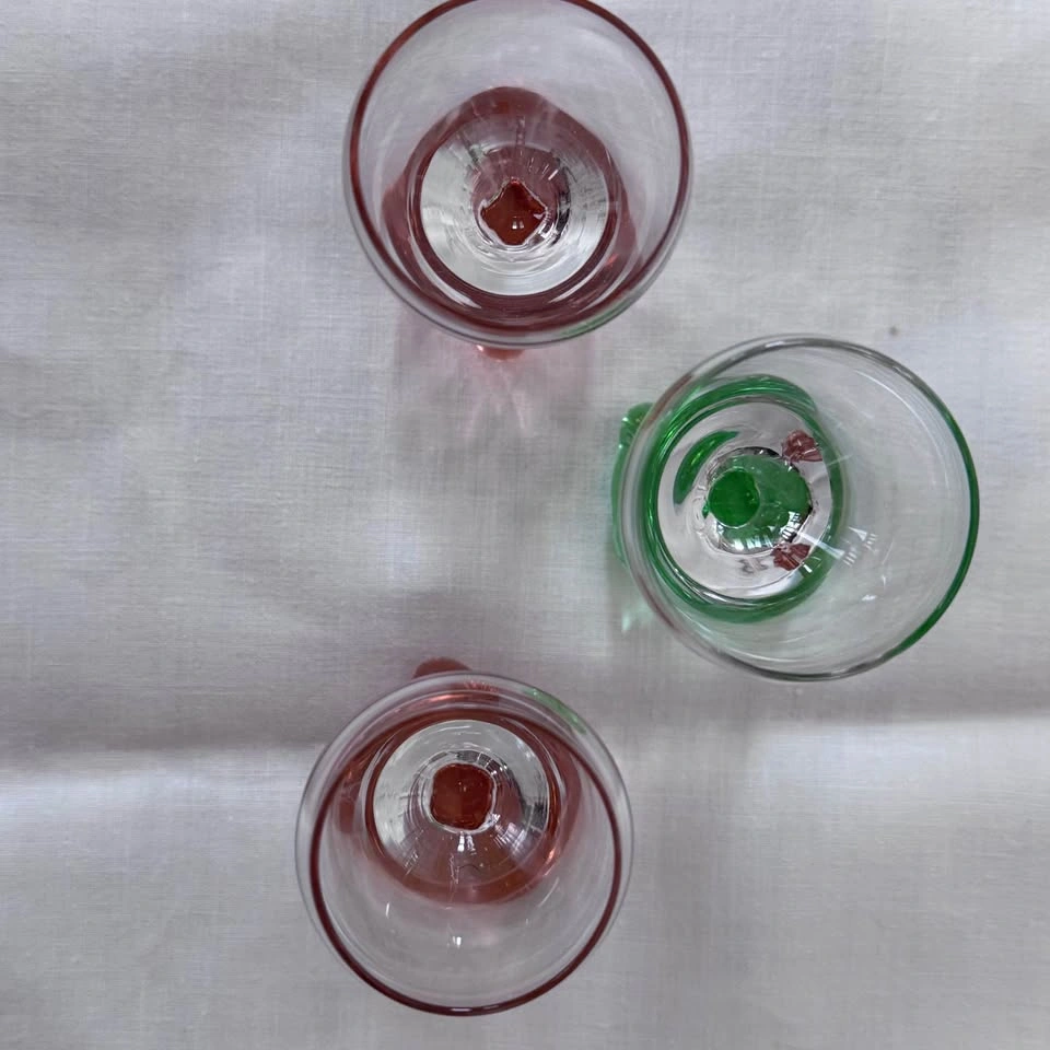 Vintage Hand Blown Weighted Cordial Glasses - photo 3