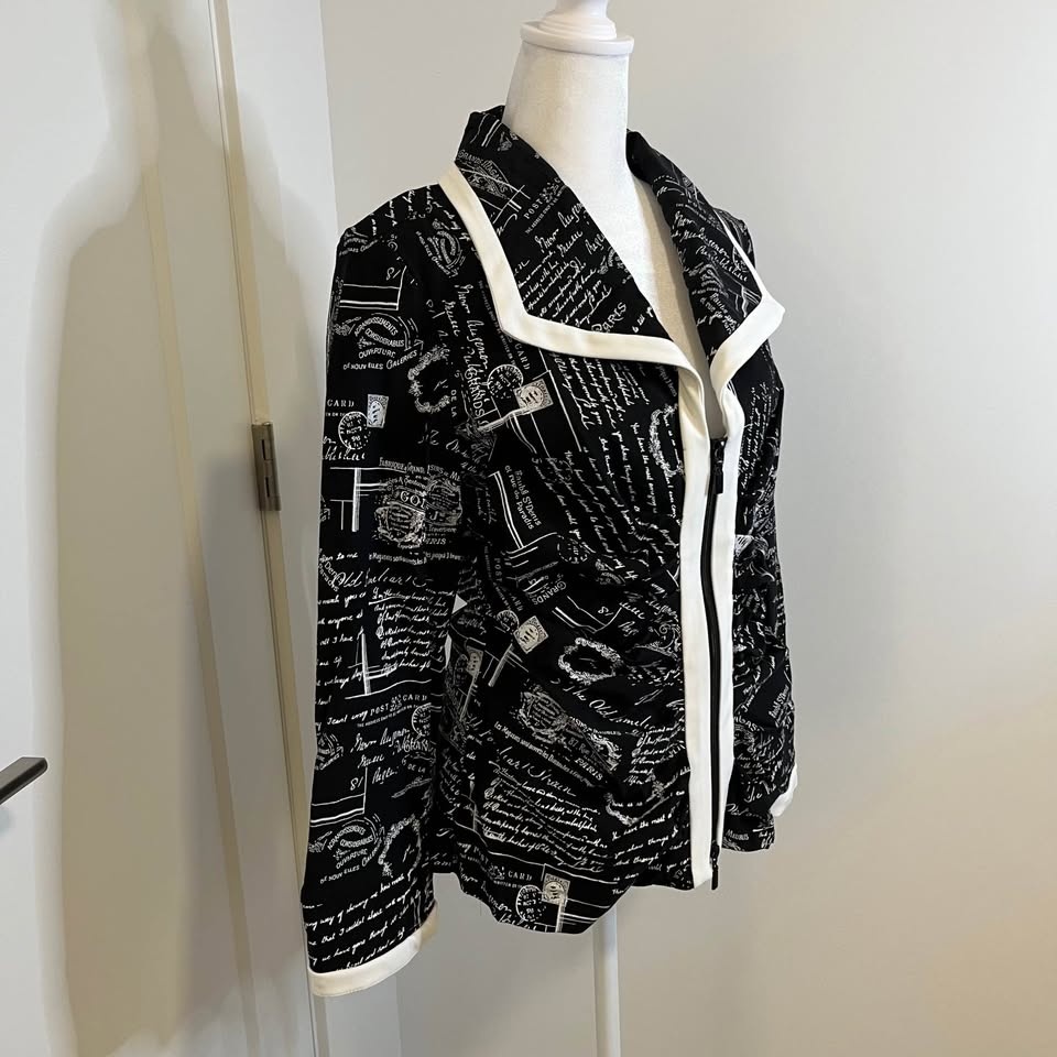 Joseph Ribkoff Black & White Blazer - Size 12 - photo 2