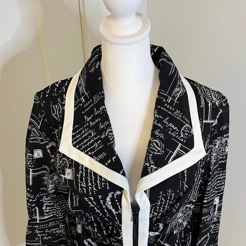 Joseph Ribkoff Black & White Blazer - Size 12 - photo 3