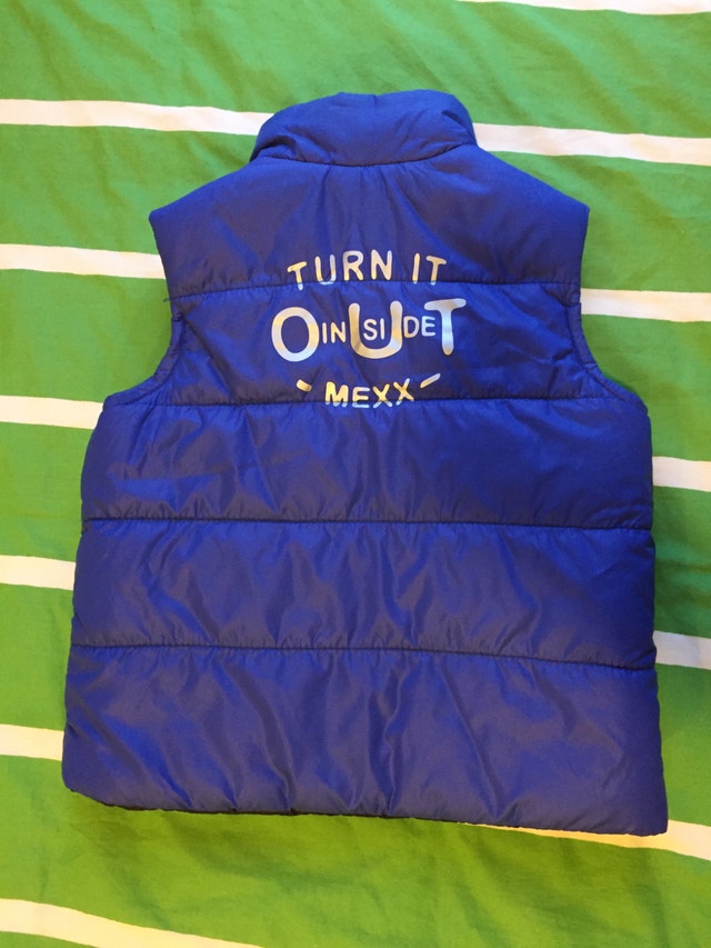Baby MEXX reversible winter puff Vest, size 3-4 - photo 2