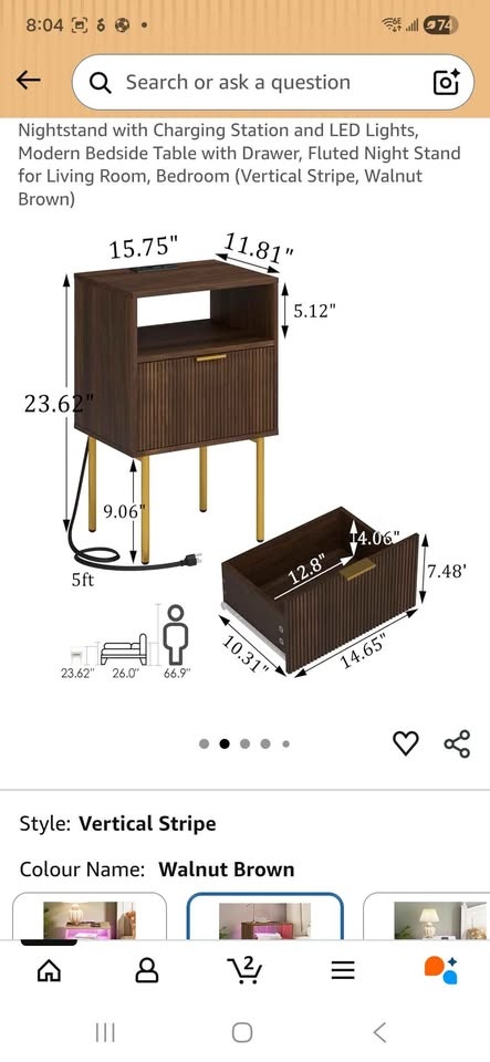 New End Table with Charging Station - photo 2