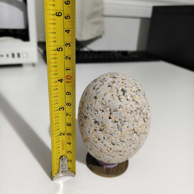 "Dinasour egg" stone on stand - photo 2