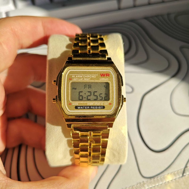 Golden Color Classic Digital Watch