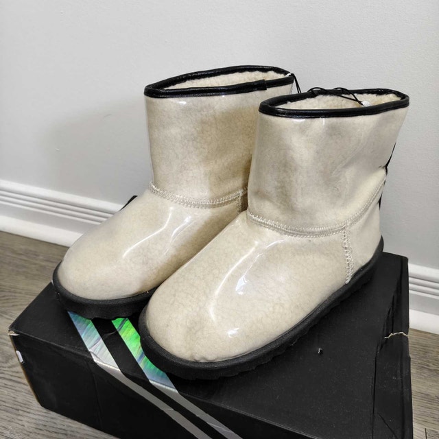 Ardene Clear Upper Faux Sheep Boots - Brand New - photo 2