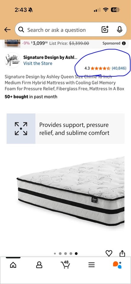 Signature Design by Ashley Queen 12 Inch Hybrid Mattress - photo 5
