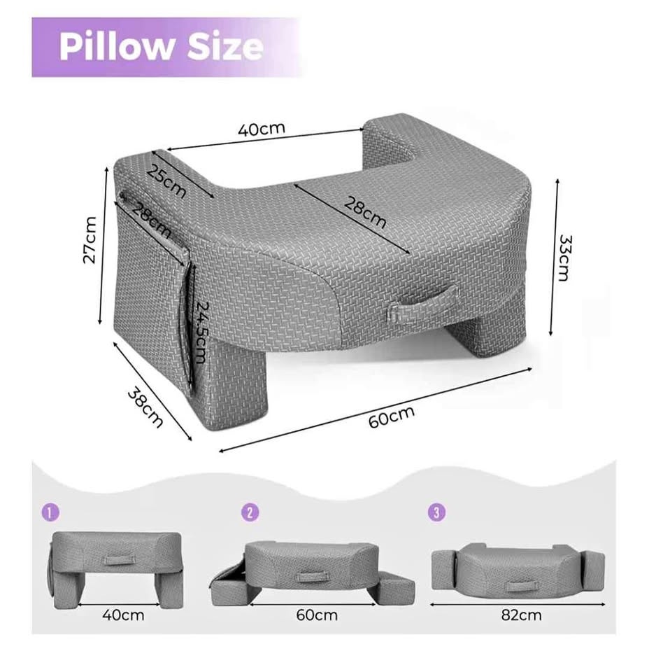 Babenest Lap Desk Reading Pillow - Grey Air Layer