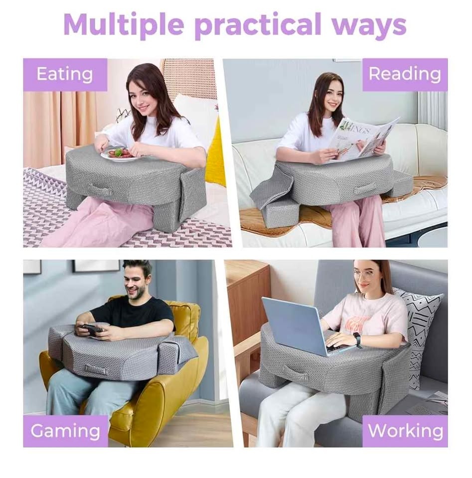 Babenest Lap Desk Reading Pillow - Grey Air Layer - photo 4