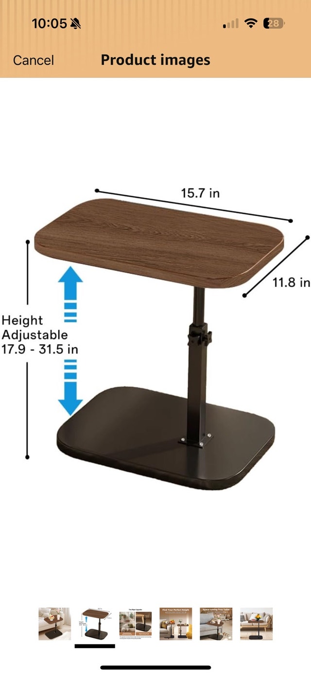 🥕CLEARANCE- Brand NEW Rotating bed table - photo 2