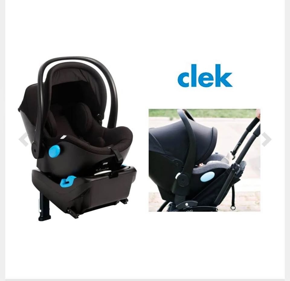 Brand New Clek Liing Infant Car Seat + LATCH Base – Railroad