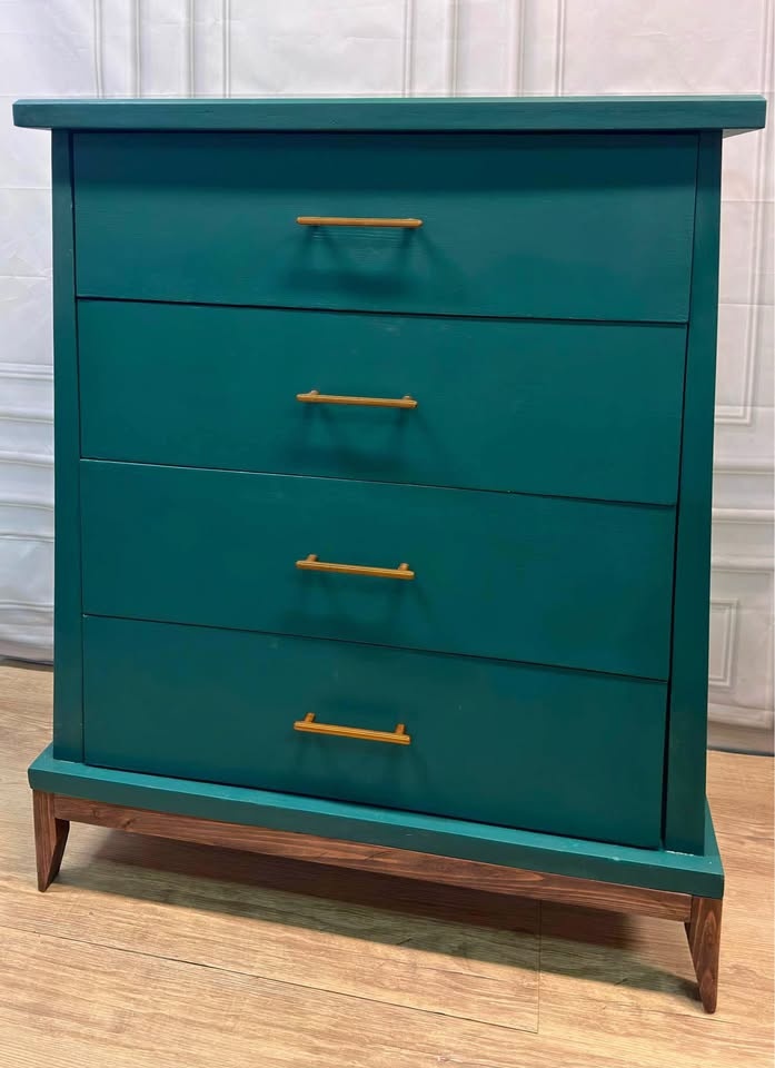 Solid Wood 4-Drawer Tallboy Dresser
