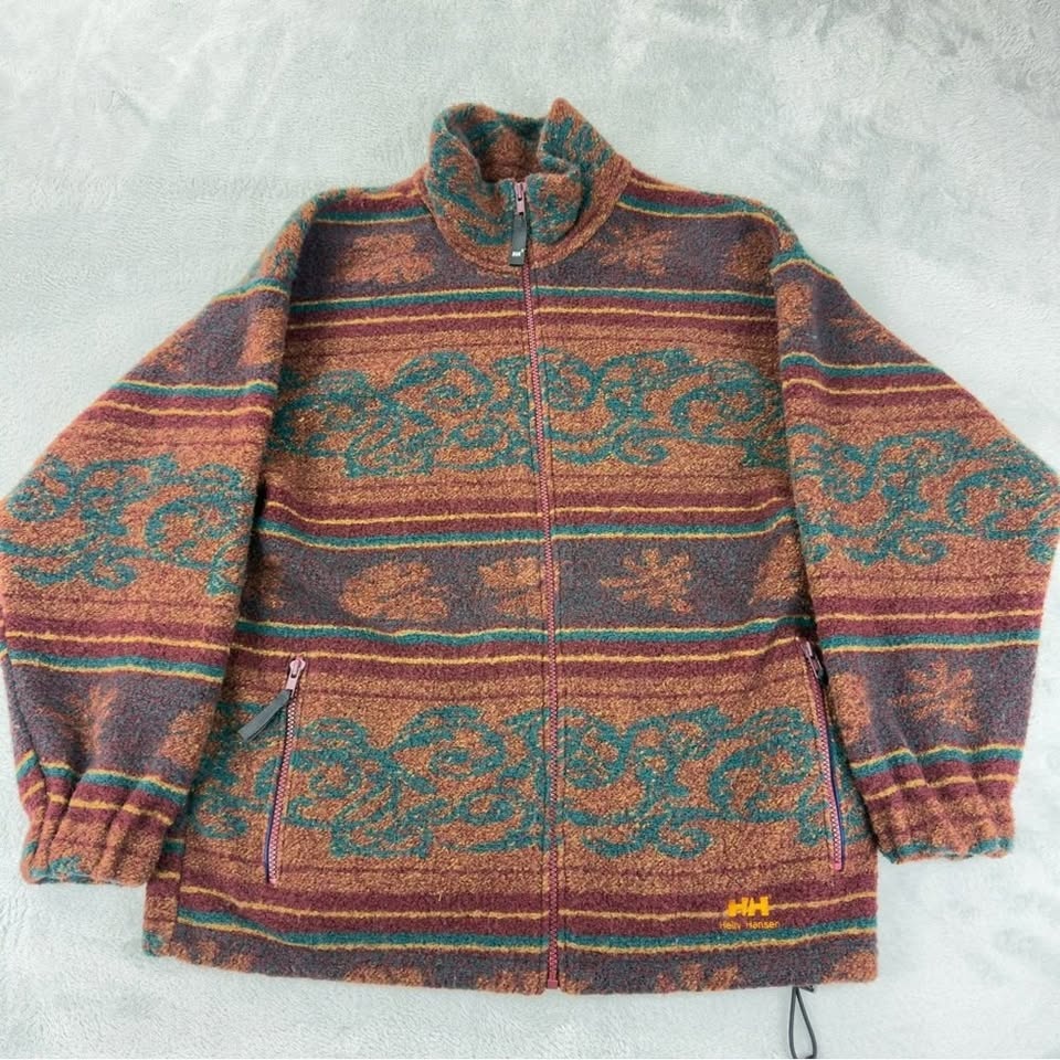 Vintage Helly Hansen Men's Size Small Aztec Fleece Jacket - photo 5