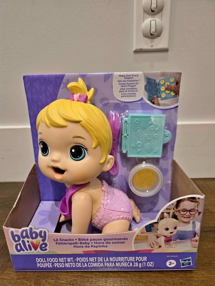 Brand new - Baby Alive Lil Snacks Doll – 8 inch