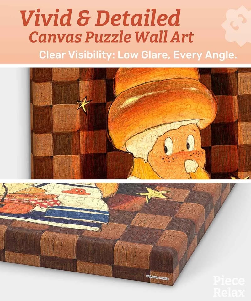 Brand new- Beautiful canvas-style puzzle that turns into wall ar - photo 2