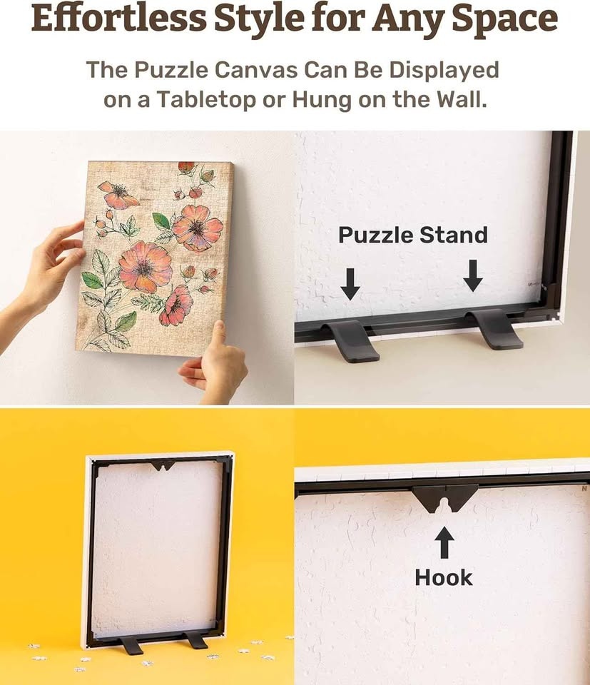 Brand new- Beautiful canvas-style puzzle that turns into wall ar - photo 3
