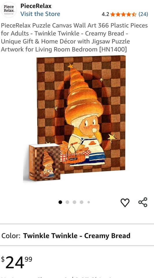 Brand new- Beautiful canvas-style puzzle that turns into wall ar - photo 4