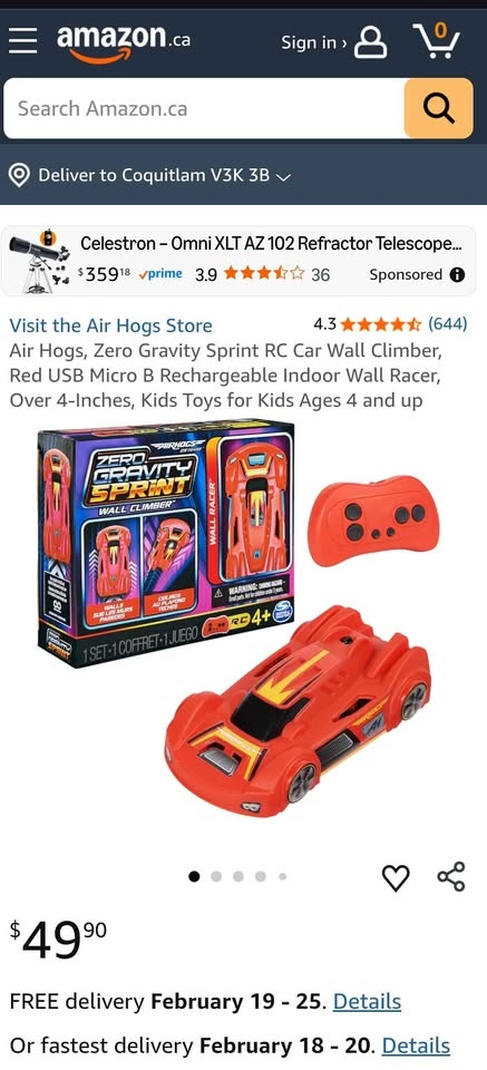 Remote Control Red Car Wall Climber - photo 2
